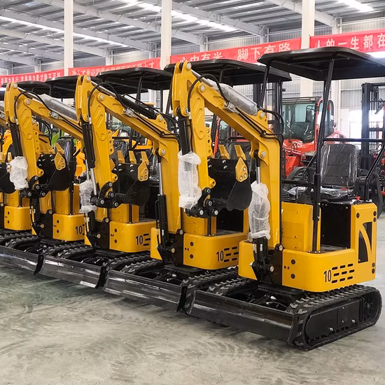 China Minibagger 0,8 t Kleinbagger 1 Tonne Bagger mit Gummikette