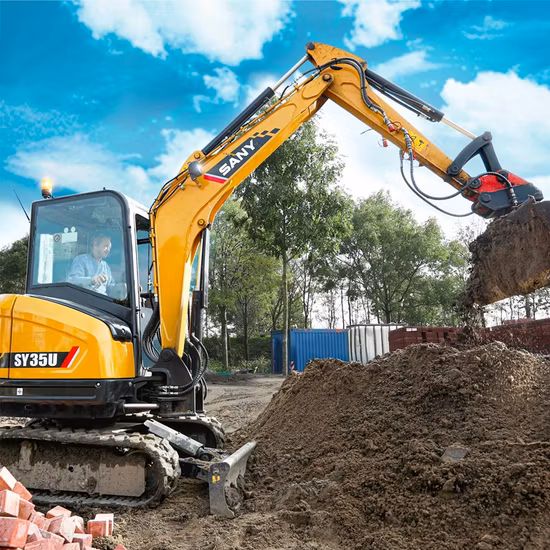 Sany Sy35 Brand New Small Size Mini Digger Hydraulic Mini Crawler Excavator